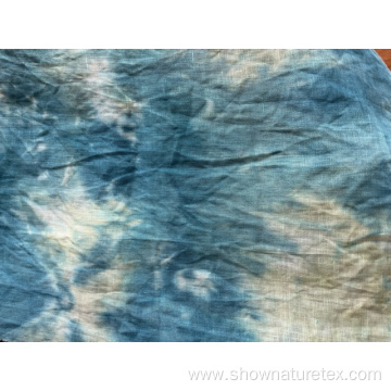 tie dyed linen print fabric